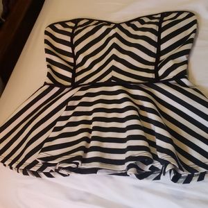 Arden B.strapless peplum Blouse #003